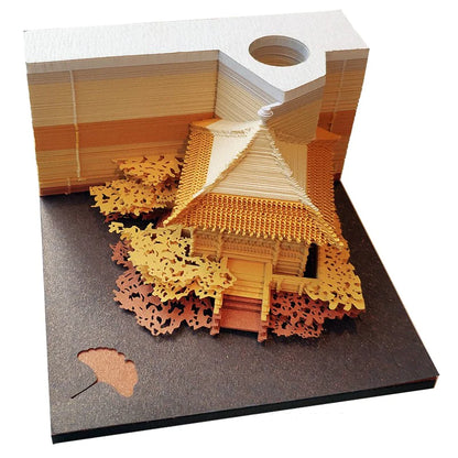 3D Paper Carving Tree House & Castle Calendar