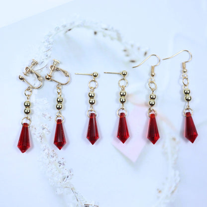 Anime Crystal Dangle Earrings for Cosplay Fashion