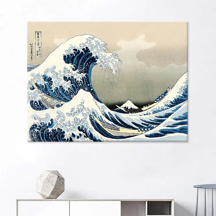 Kanagawa Wave Ukiyo-e Wall Art for Living Room