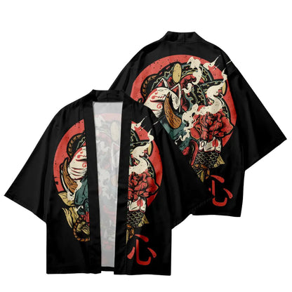 2023 Japanese Ukiyo-e Style Kimono Cardigan Shirt