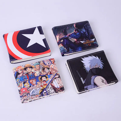 New Anime Short Wallet - One Piece Cartoon Design