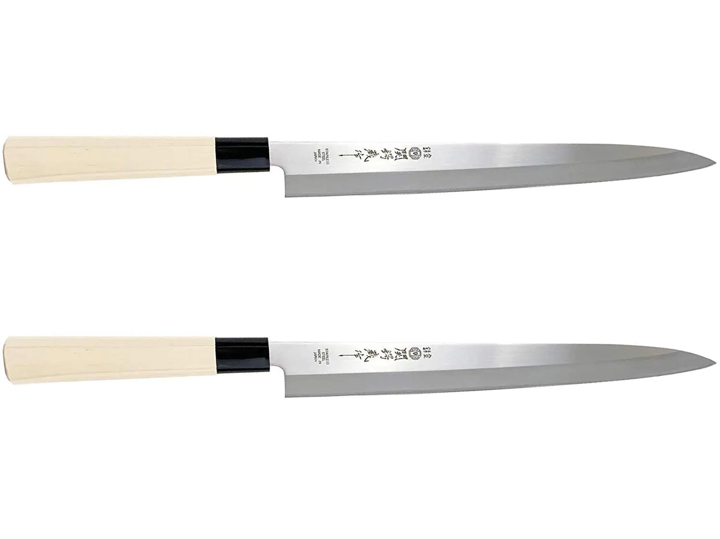 JapanBargain Japanese Yanagiba Sashimi Knife Sushi Chef Knife High Carbon Stainless Steel 8-1/4 inch Blade Made in Japan 210mm 2-Pack