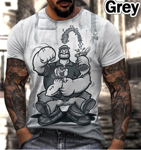 Men's Oversized Retro Short Sleeve Summer T-Shirt