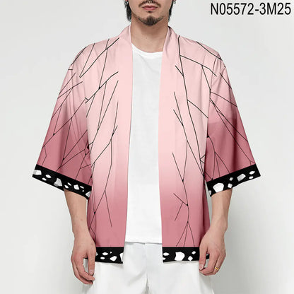 Demon Slayer Tanjiro Nezuko Kimono Cloak Costume