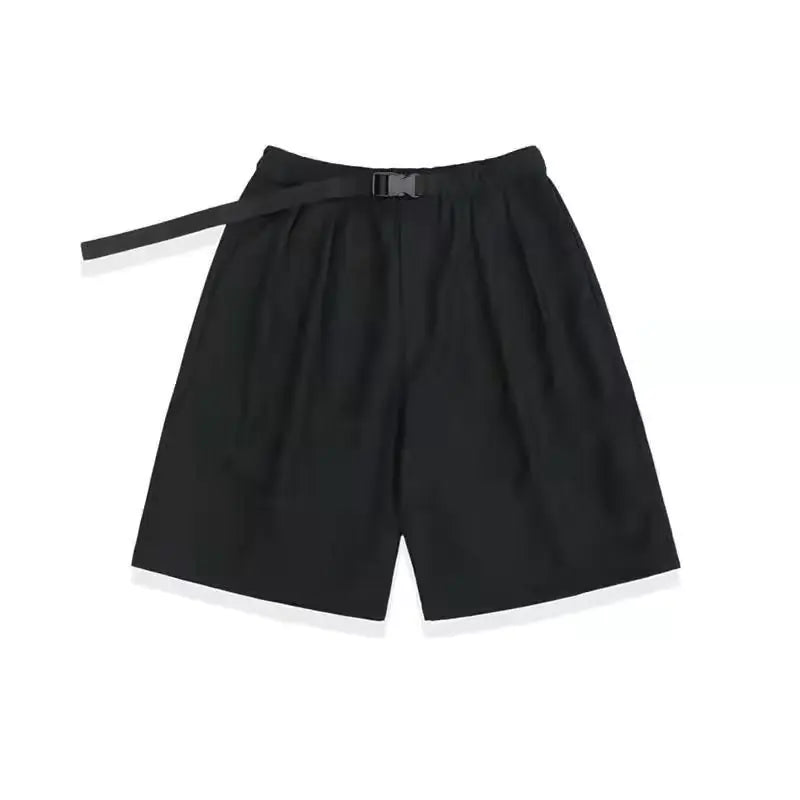 Loose Japanese Drape Suit Shorts - Casual Five-point Pants