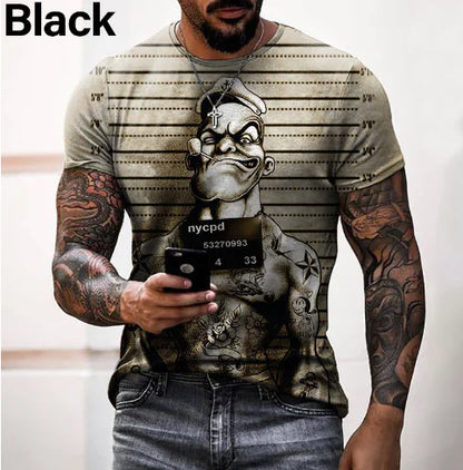 Men's Oversized Retro Short Sleeve Summer T-Shirt