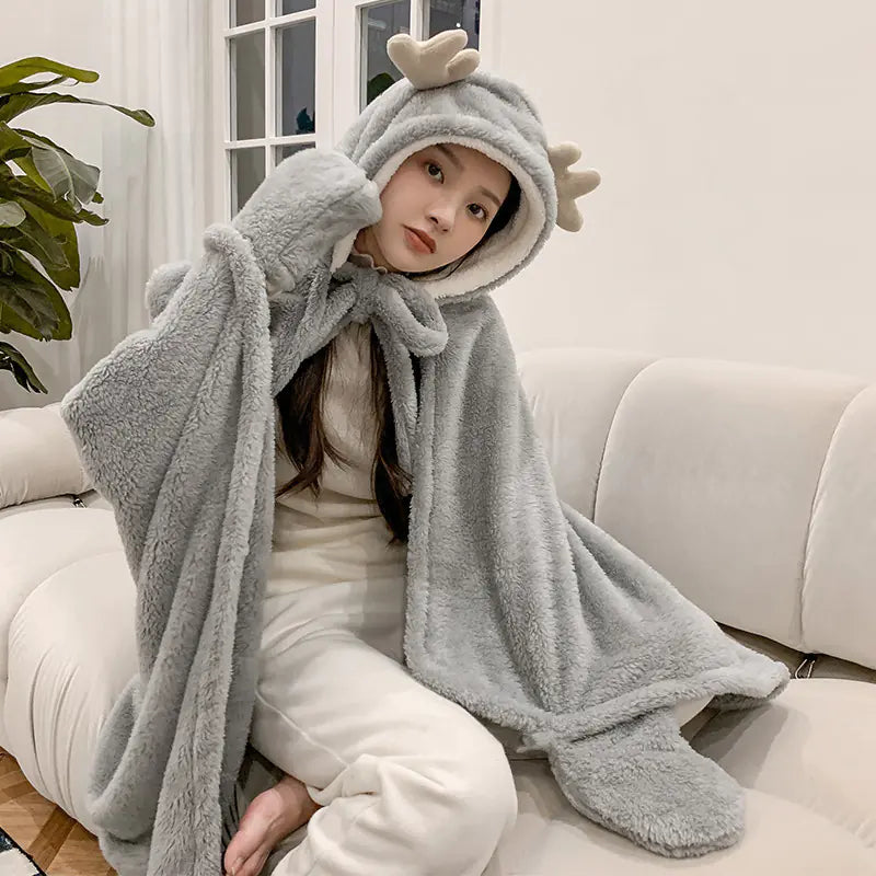 Winter Warm Shawl Blanket Cloak for Women