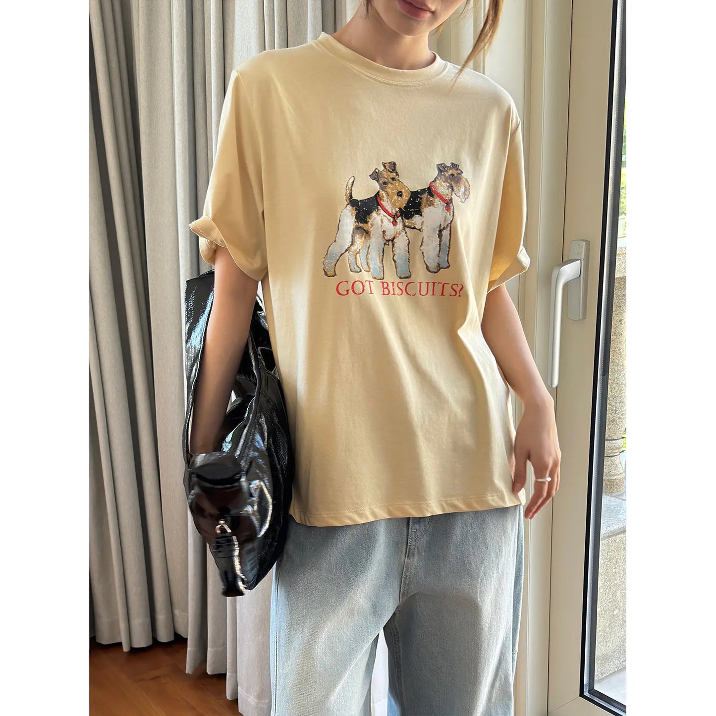 Cartoon Short Sleeve T-Shirt for Students, Unisex
