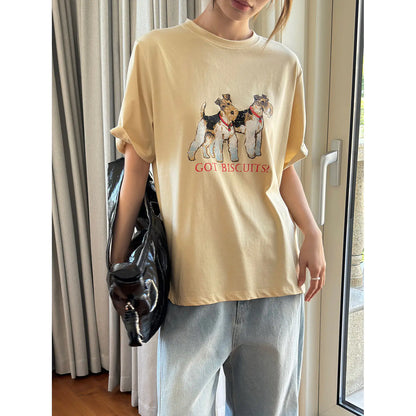 Cartoon Short Sleeve T-Shirt for Students, Unisex