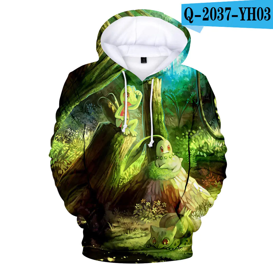 Pokemon Hoodie with Pet Character Print