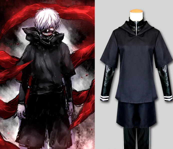 Tokyo Ghoul Kaneki Ken Cosplay Costume with Mask