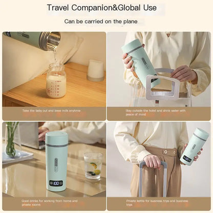 Portable 110V-220V Stainless Steel Electric Water Cup