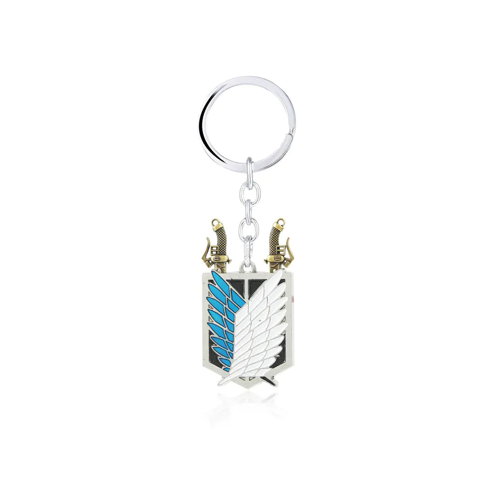 Attack on Titan Four Corps Metal Keychain Set