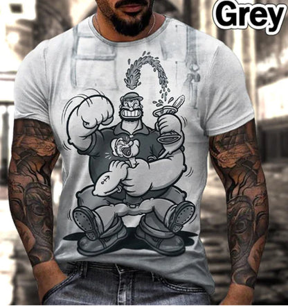 Men's Oversized Retro Short Sleeve Summer T-Shirt