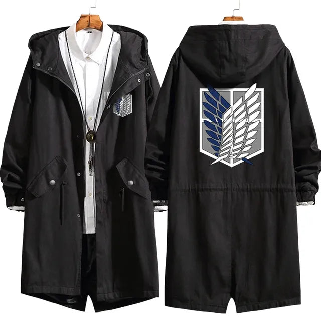 Attack on Titan Long Trench Coat - Eren, Levi, Armin