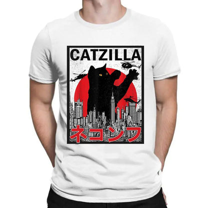 Funny Catzilla Japan Cat Lover Men's T-Shirt