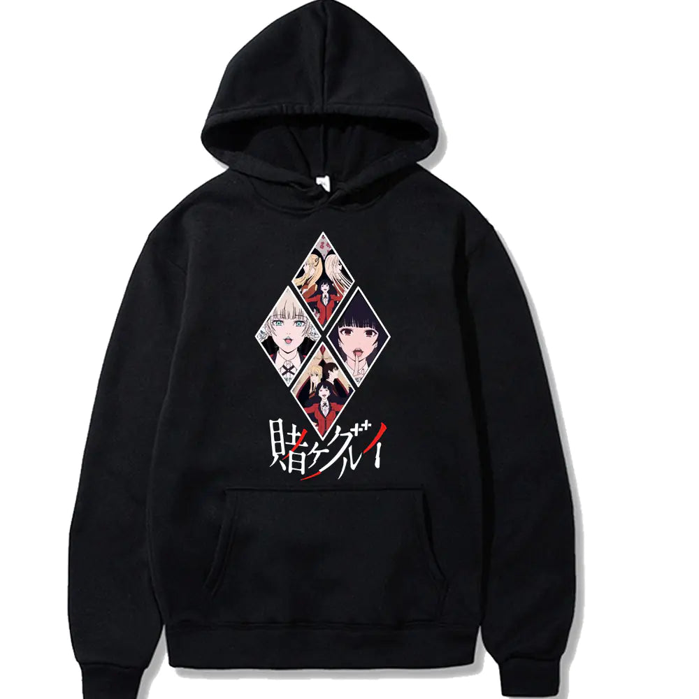 Kakegurui Printed Loose Fit Hoodie Sweatshirt