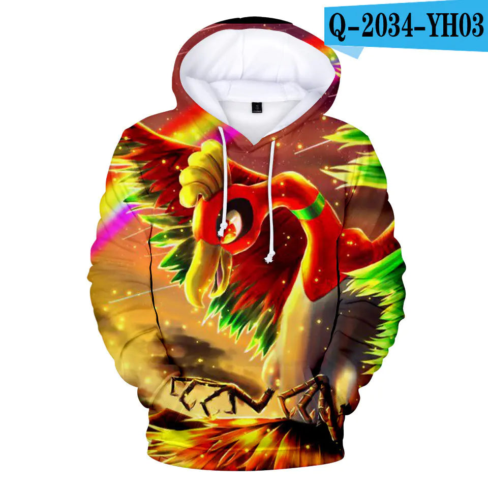Pokemon Hoodie with Pet Character Print