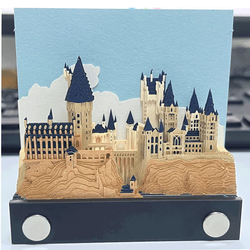 3D Paper Carving Tree House & Castle Calendar