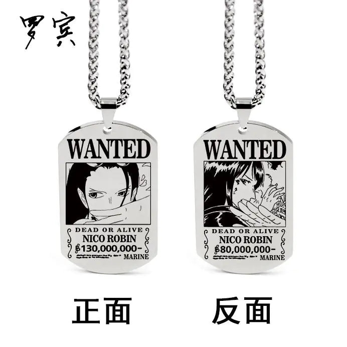 One Piece Inspired Necklace Pendant with Keychain