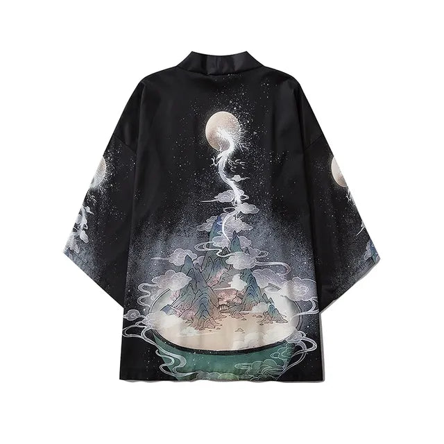 Japanese Haori Yukata for Men - Samurai Jacket/Cardigan