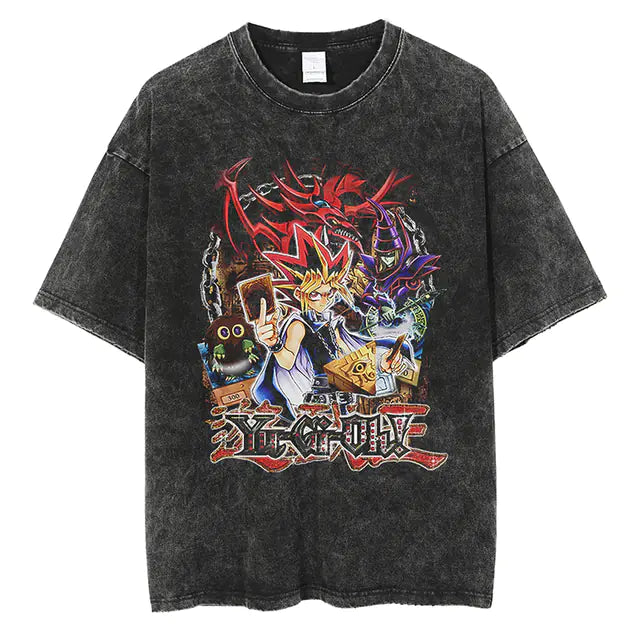 Vintage Yu Gi Oh Graphic T-Shirt for Men (Short Sleeve)