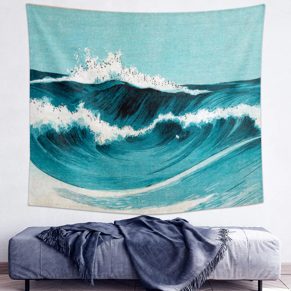Ukiyo-e Wave Tapestry for Home Decoration Wall Art