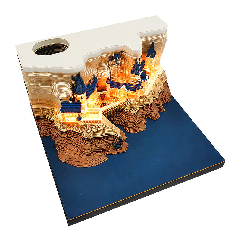3D Paper Carving Tree House & Castle Calendar