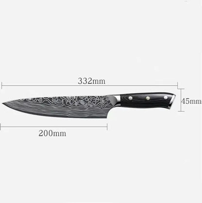 Damascus Chef Knife for Japanese Sushi and Cooking