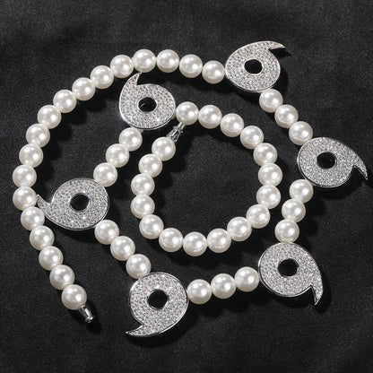 Men's Cartoon Anime Necklace with Pearl Elements