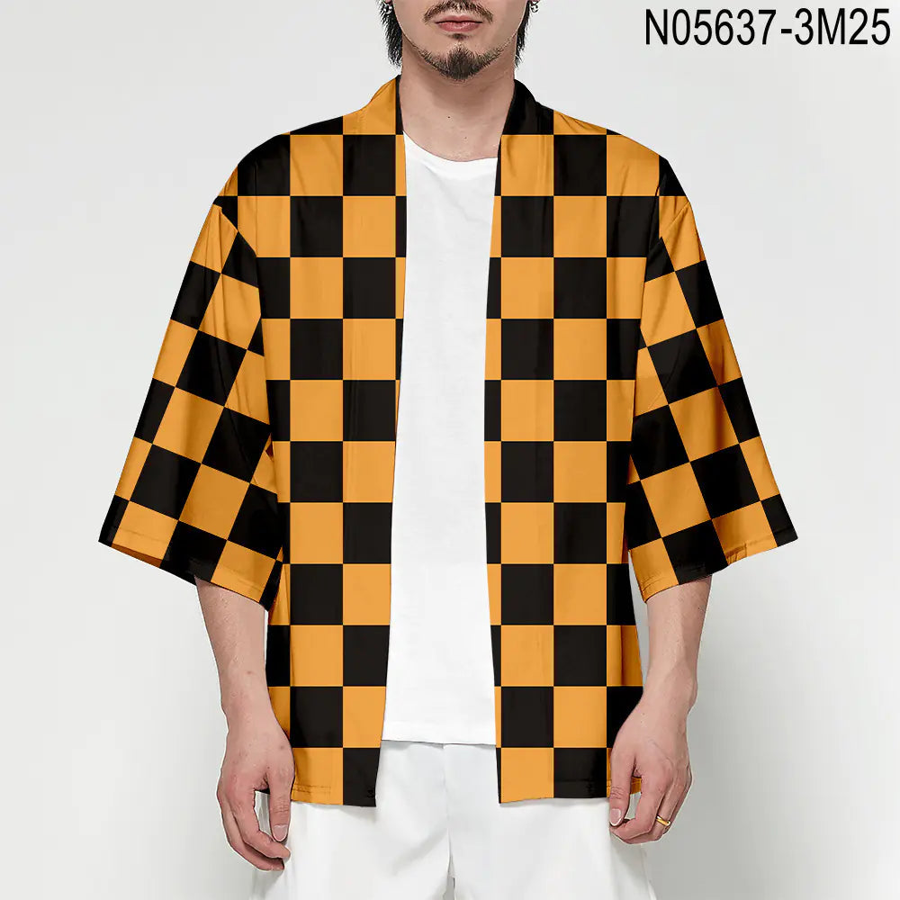 Demon Slayer Tanjiro Nezuko Kimono Cloak Costume