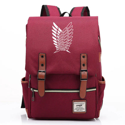 Attack on Titan Anime Backpack for Students, Unisex