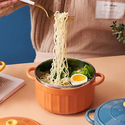 Kawaii Cartoon Pig Ramen Rice Bowl for Kitchen Use