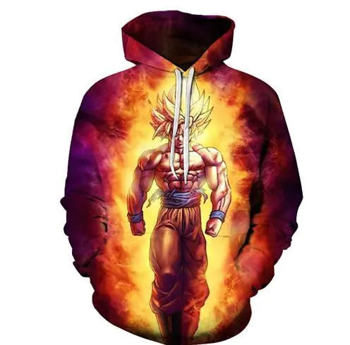 3D Hoodie with Dragon Ball Digital Print Design