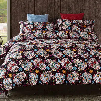 Skull Head 3D Bedding Set for Home Textile (4-Piece)