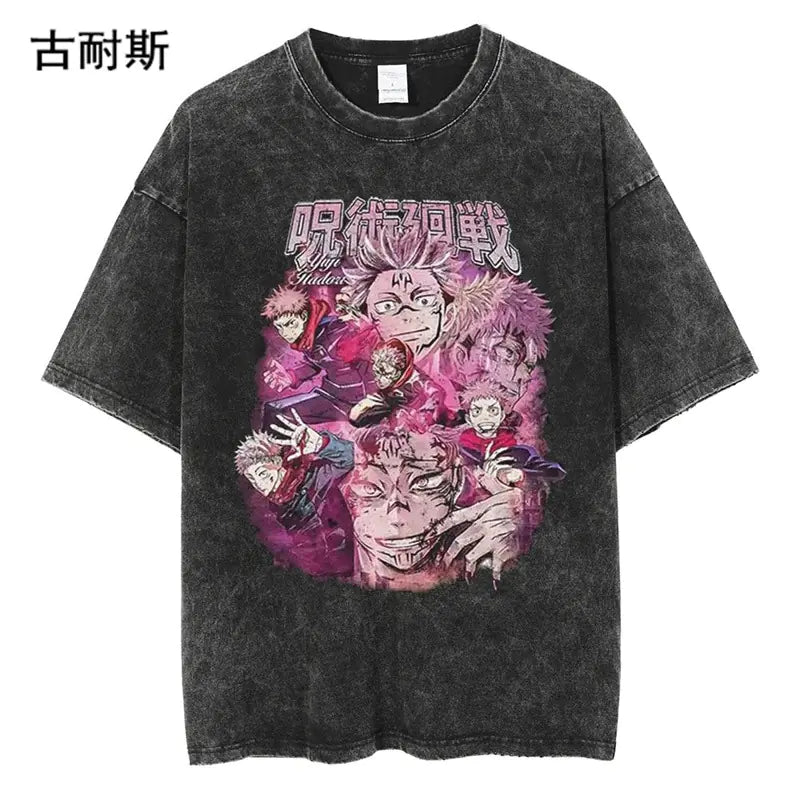 Vintage Loose-Fit Short Sleeve T-Shirt for Men