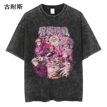 Vintage Loose-Fit Short Sleeve T-Shirt for Men