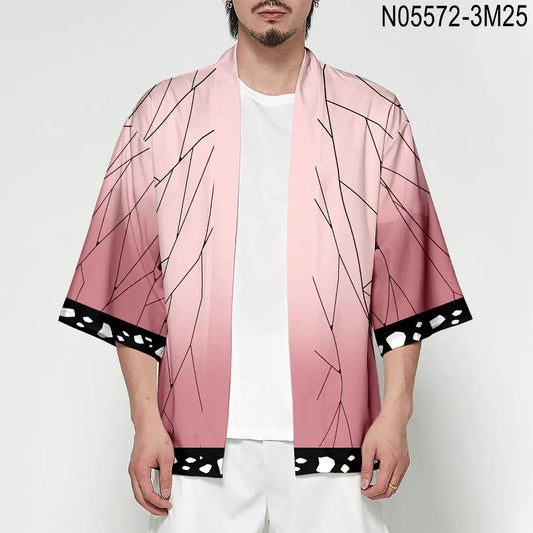 Demon Slayer Tanjiro Nezuko Kimono Cloak Costume