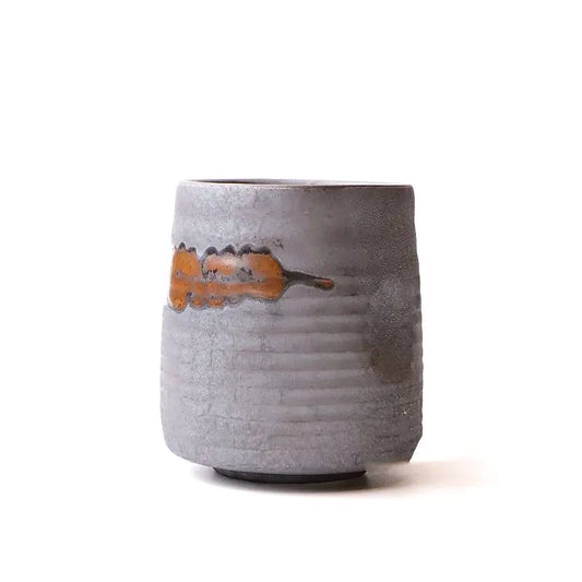 Japanese Porcelain Cocktail Teacup - Black Glazed