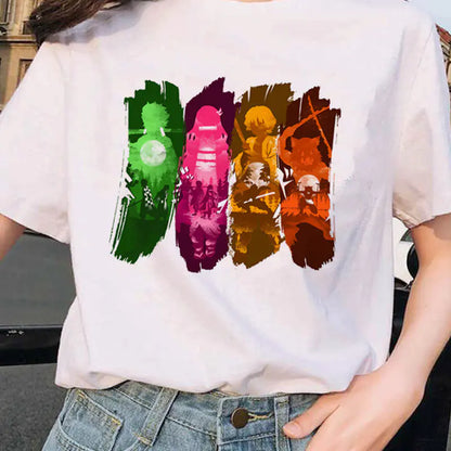 Demon Slayer Printed Short Sleeve T-Shirt for Women