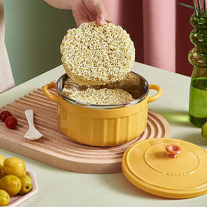 Kawaii Cartoon Pig Ramen Rice Bowl for Kitchen Use
