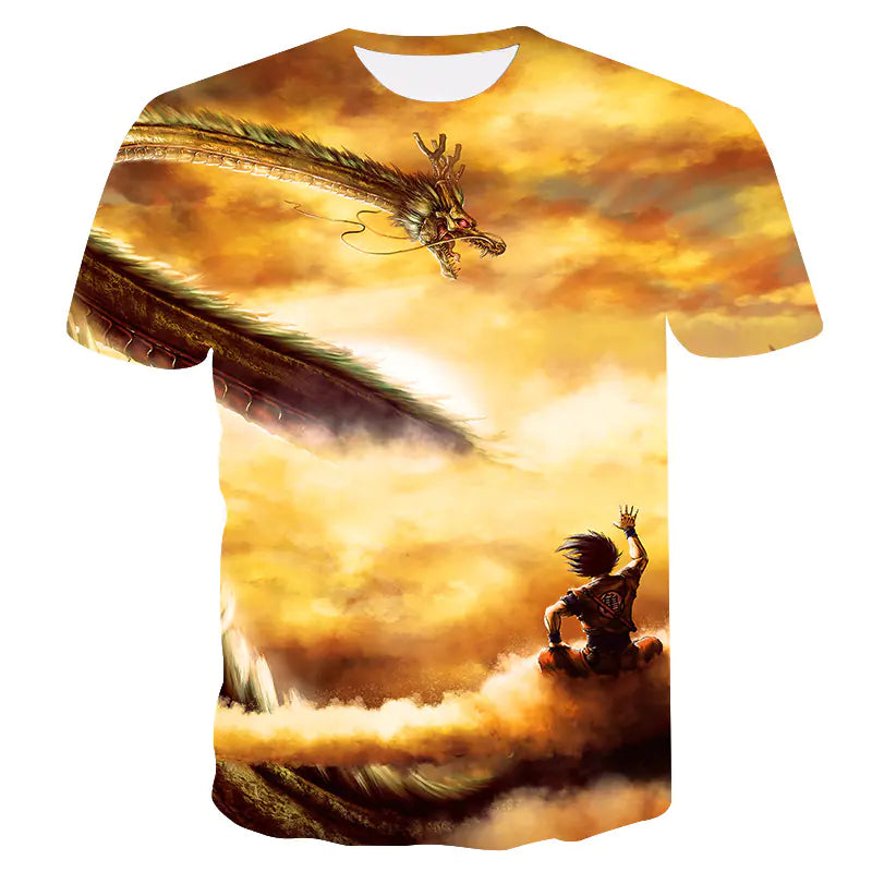 Dragon Ball Printed Short Sleeve T-Shirt