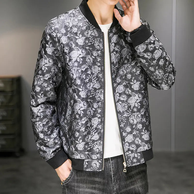 Men's Embroidered Jacquard Autumn Fashion Jacket