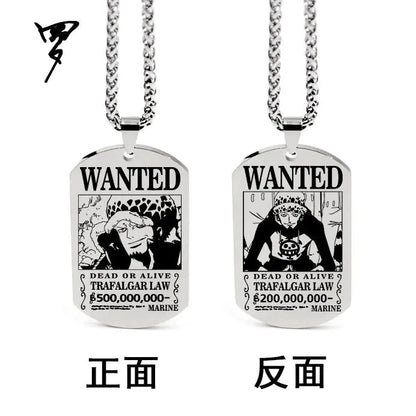 One Piece Inspired Necklace Pendant with Keychain