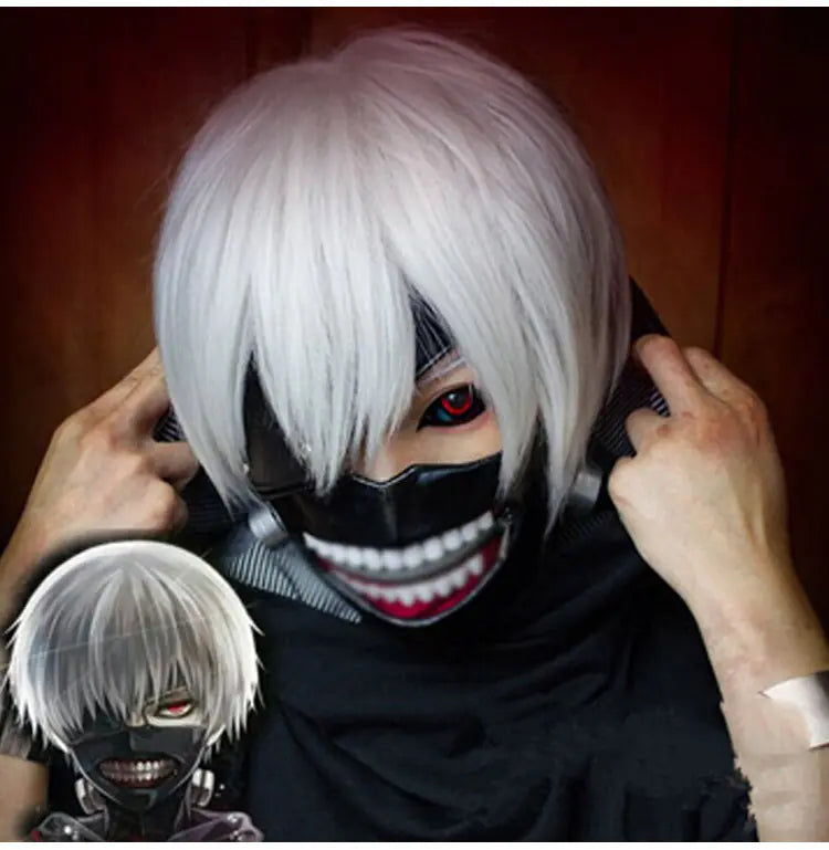 Anime Cosplay Short Silver Wig