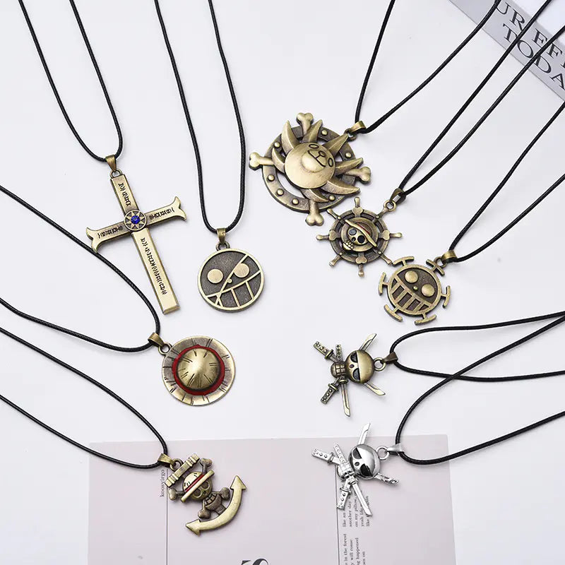 One Piece Luffy Straw Hat Pendant Necklace