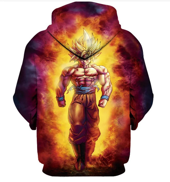3D Hoodie with Dragon Ball Digital Print Design