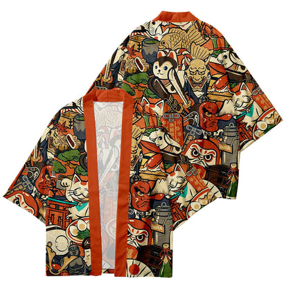 2023 Japanese Ukiyo-e Style Kimono Cardigan Shirt
