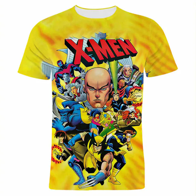 X-Men 3D Printed Elastic Polyester Men's T-Shirt