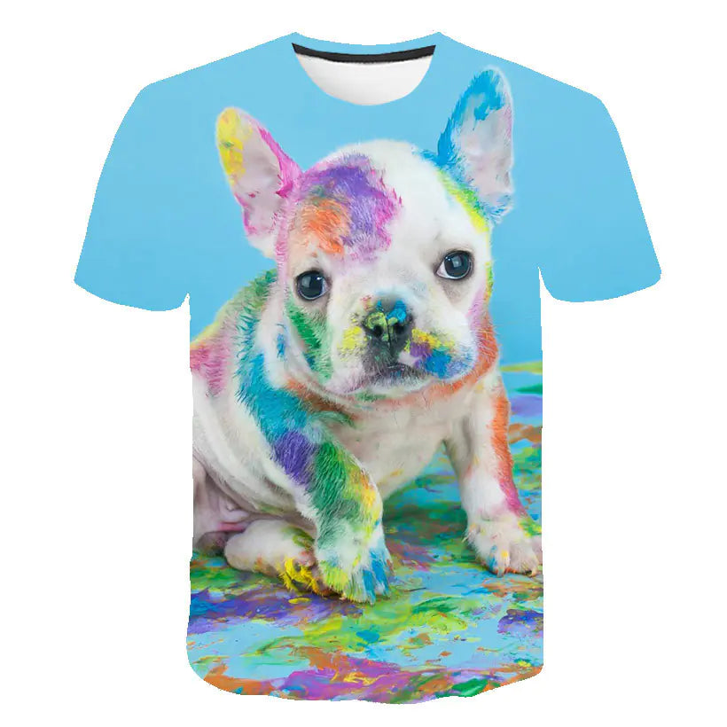 Digital Cartoon Print Loose Fit Men's T-shirt